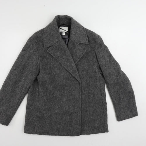 H&M Womens Grey Jacket Size XS Snap