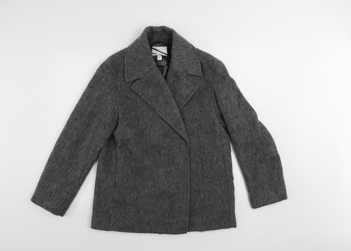 H&M Womens Grey Jacket Size XS Snap