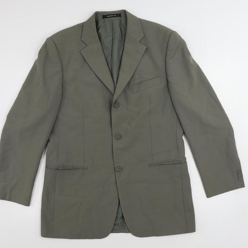 Balmain Mens Green Polyester Jacket Suit Jacket Size 40 Regular
