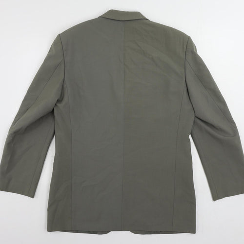 Balmain Mens Green Polyester Jacket Suit Jacket Size 40 Regular