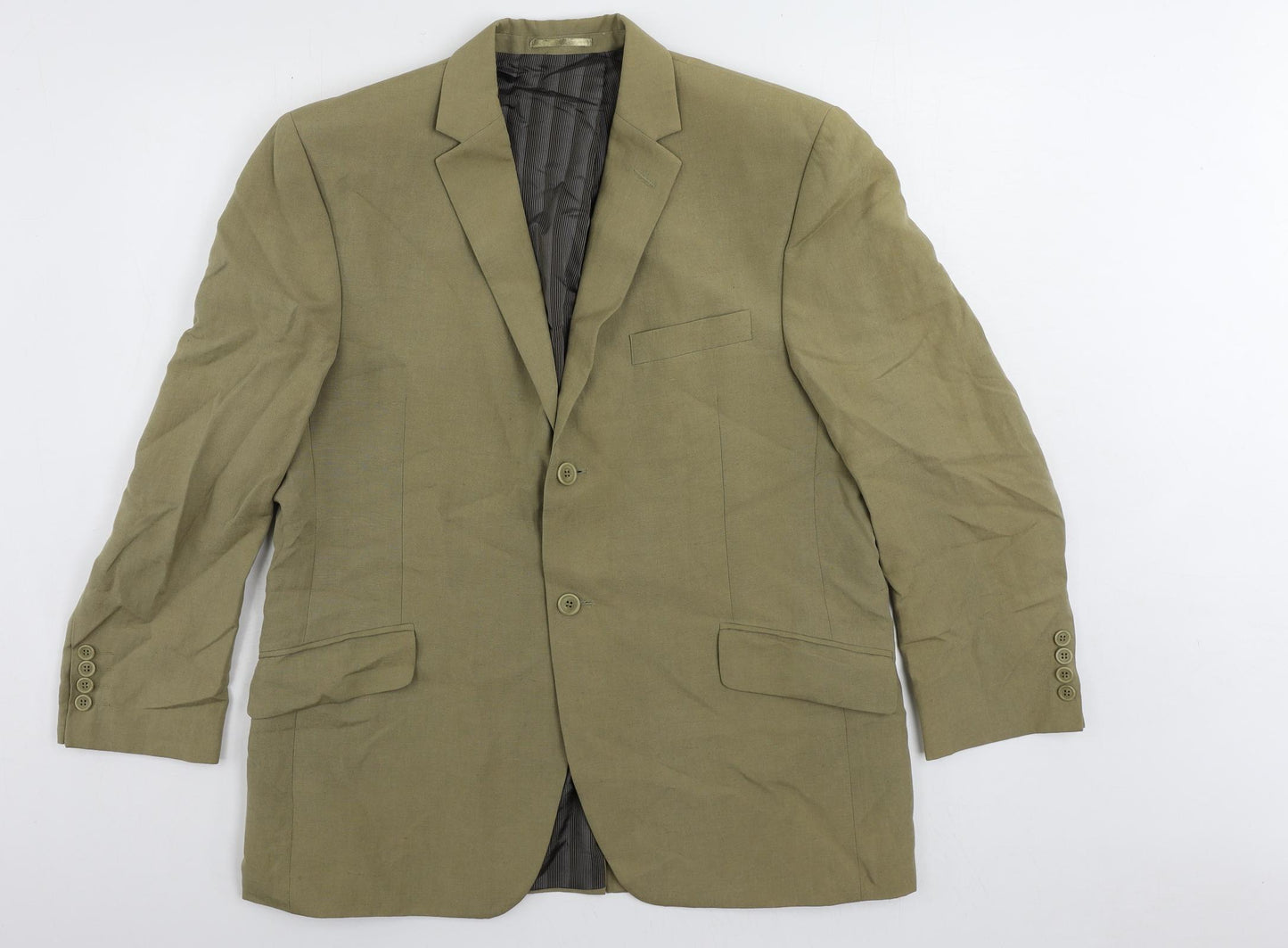Daniel Hechter Mens Green Silk Jacket Suit Jacket Size 42 Regular