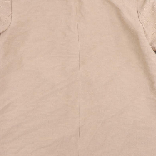 Zara Womens Pink Overcoat Coat Size L Button