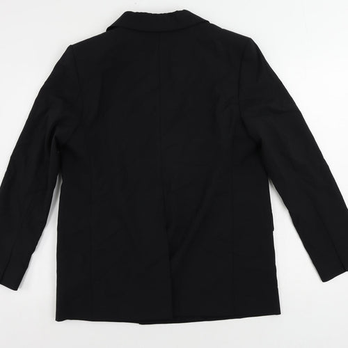 Marks and Spencer Womens Black Jacket Blazer Size 12 Button