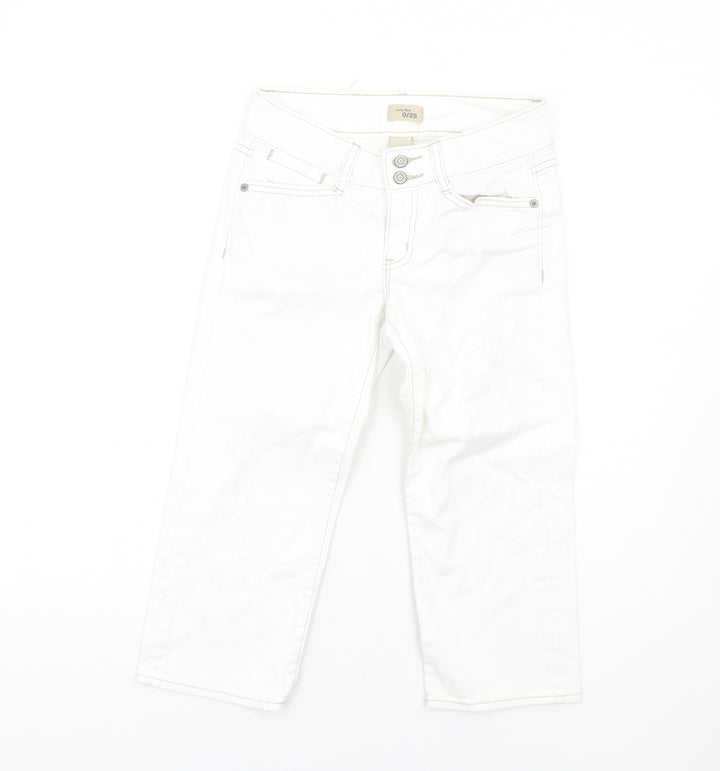 Gap Womens White Cotton Skimmer Shorts Size 25 in L20 in Regular Zip