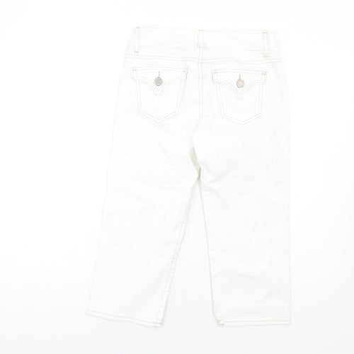 Gap Womens White Cotton Skimmer Shorts Size 25 in L20 in Regular Zip