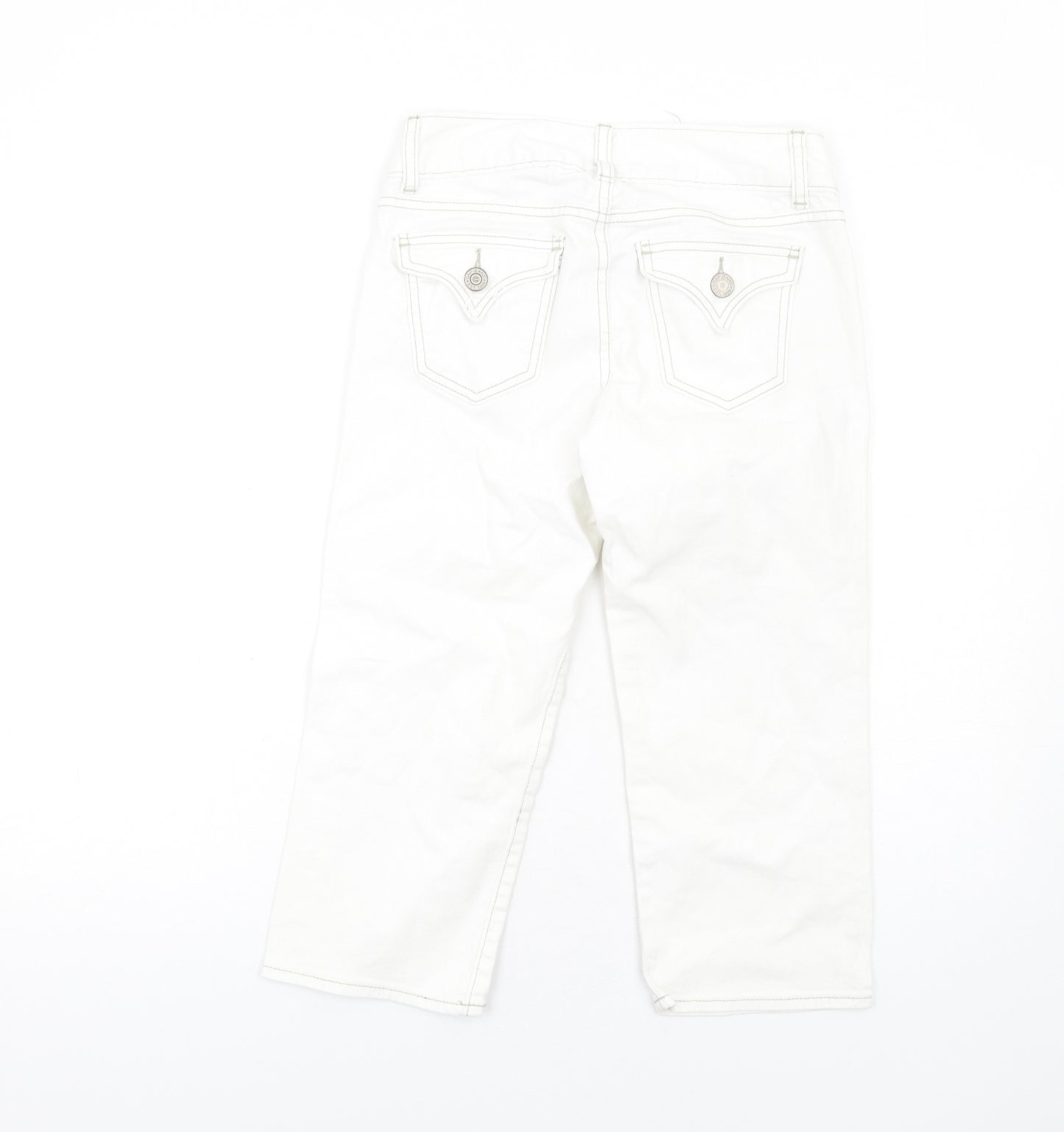 Gap Womens White Cotton Skimmer Shorts Size 25 in L20 in Regular Zip