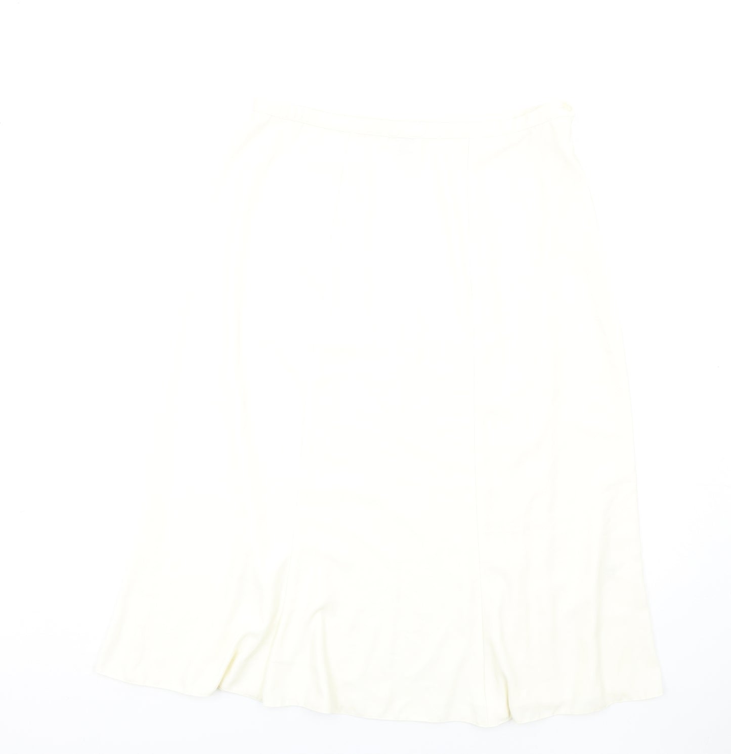 Travel Light Womens Ivory Polyester A-Line Skirt Size XL Zip