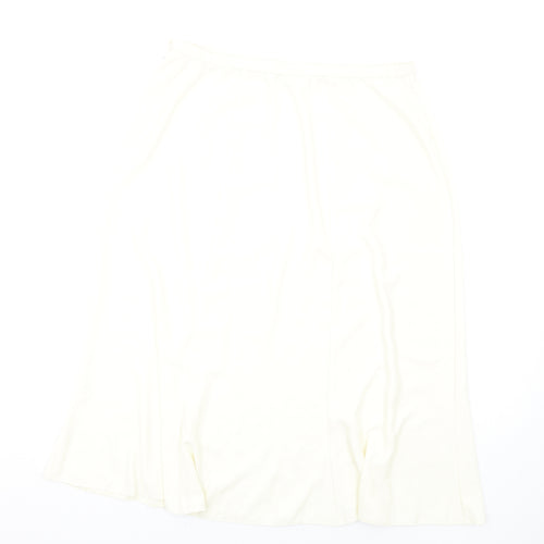 Travel Light Womens Ivory Polyester A-Line Skirt Size XL Zip