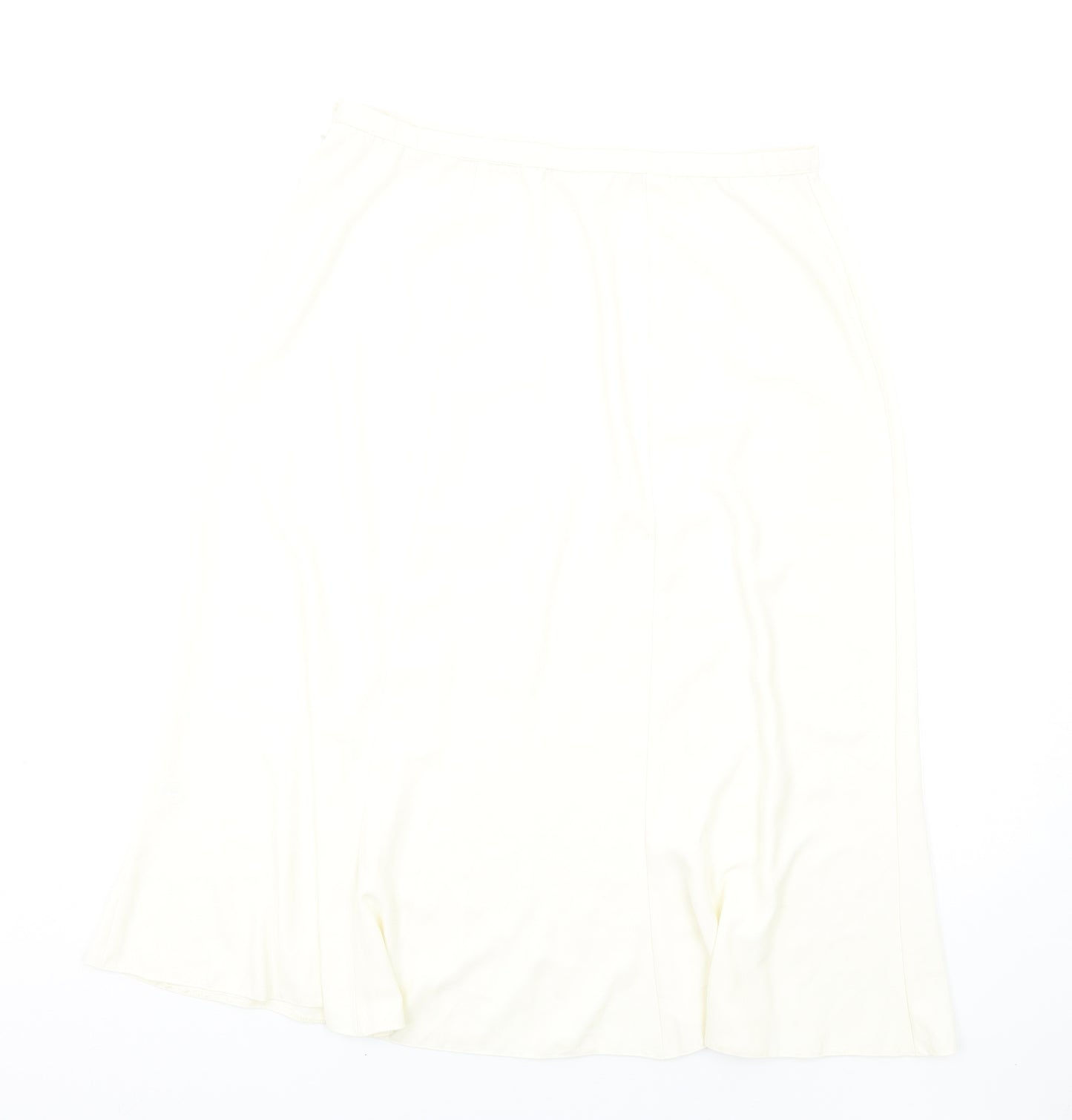 Travel Light Womens Ivory Polyester A-Line Skirt Size XL Zip