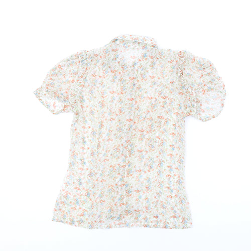Urban Behavior Womens Multicoloured Floral Polyester Basic Button-Up Size 10 Collared