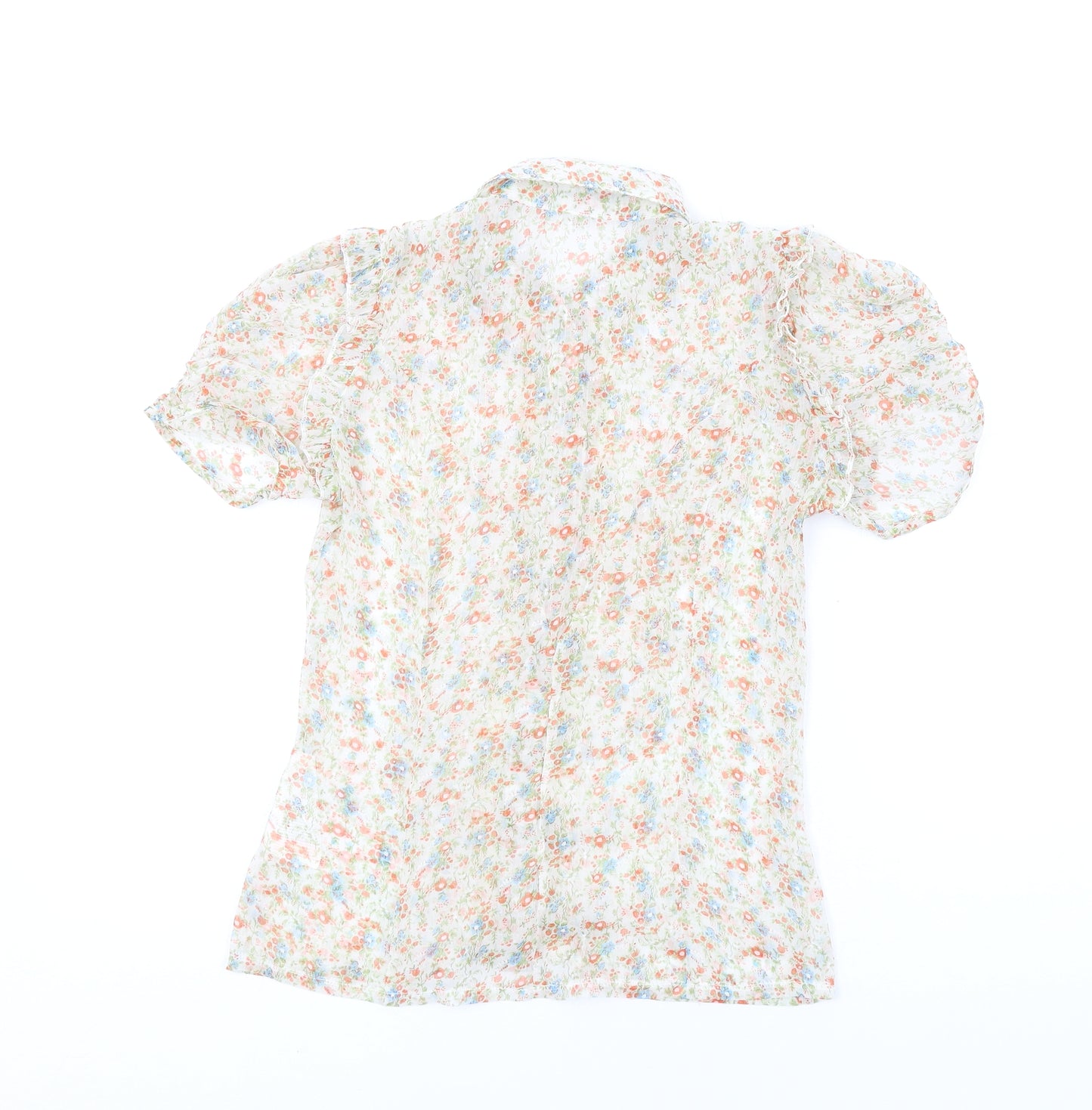 Urban Behavior Womens Multicoloured Floral Polyester Basic Button-Up Size 10 Collared