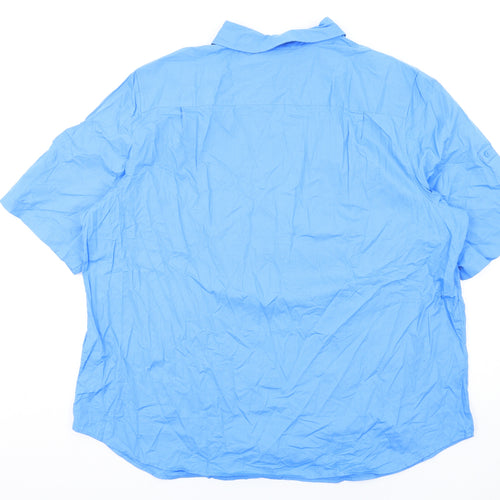 Woman Within Womens Blue Cotton Basic Button-Up Size 26 Collared
