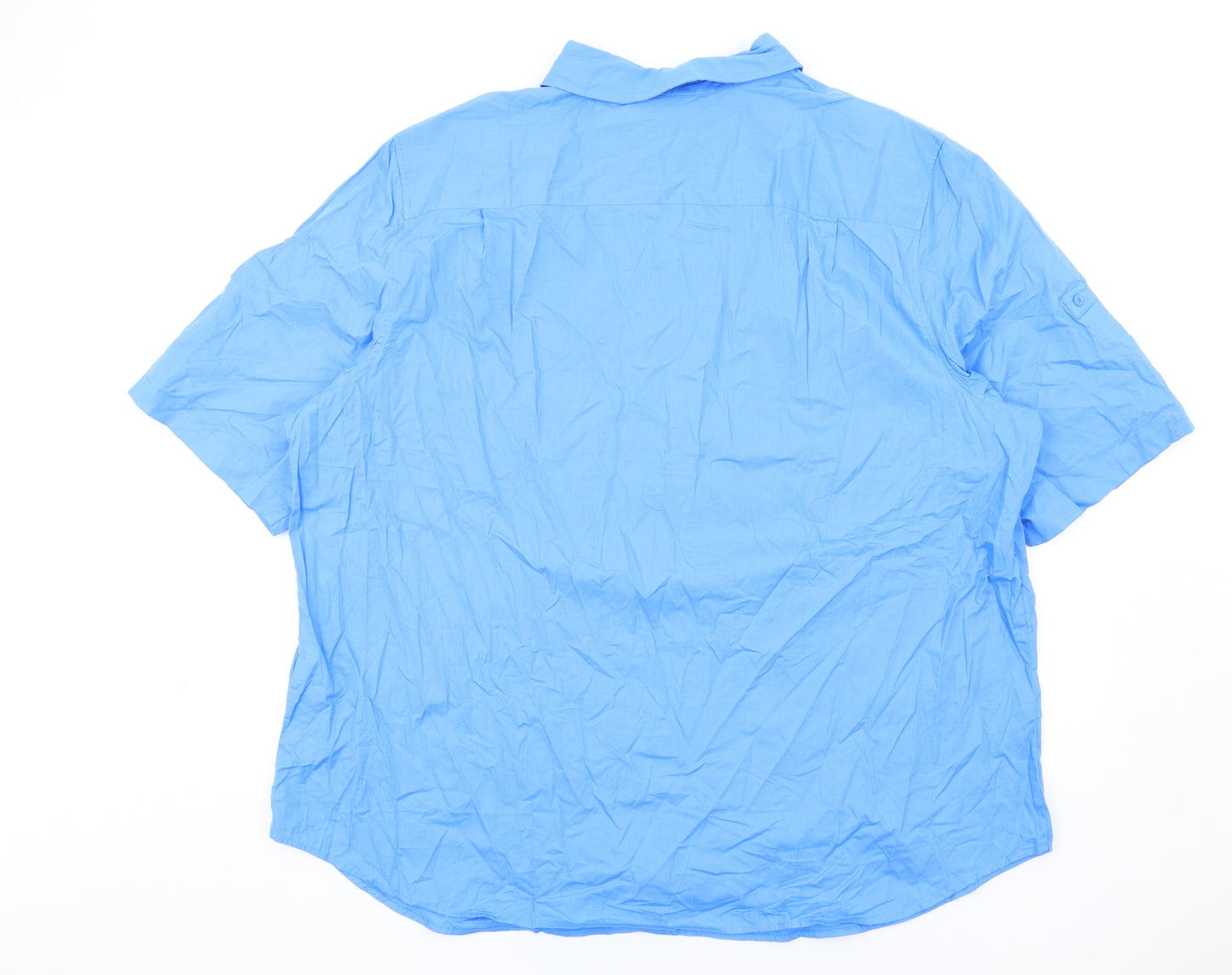 Woman Within Womens Blue Cotton Basic Button-Up Size 26 Collared