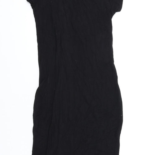 Select Womens Black Viscose Bodycon Size 10 Round Neck Pullover