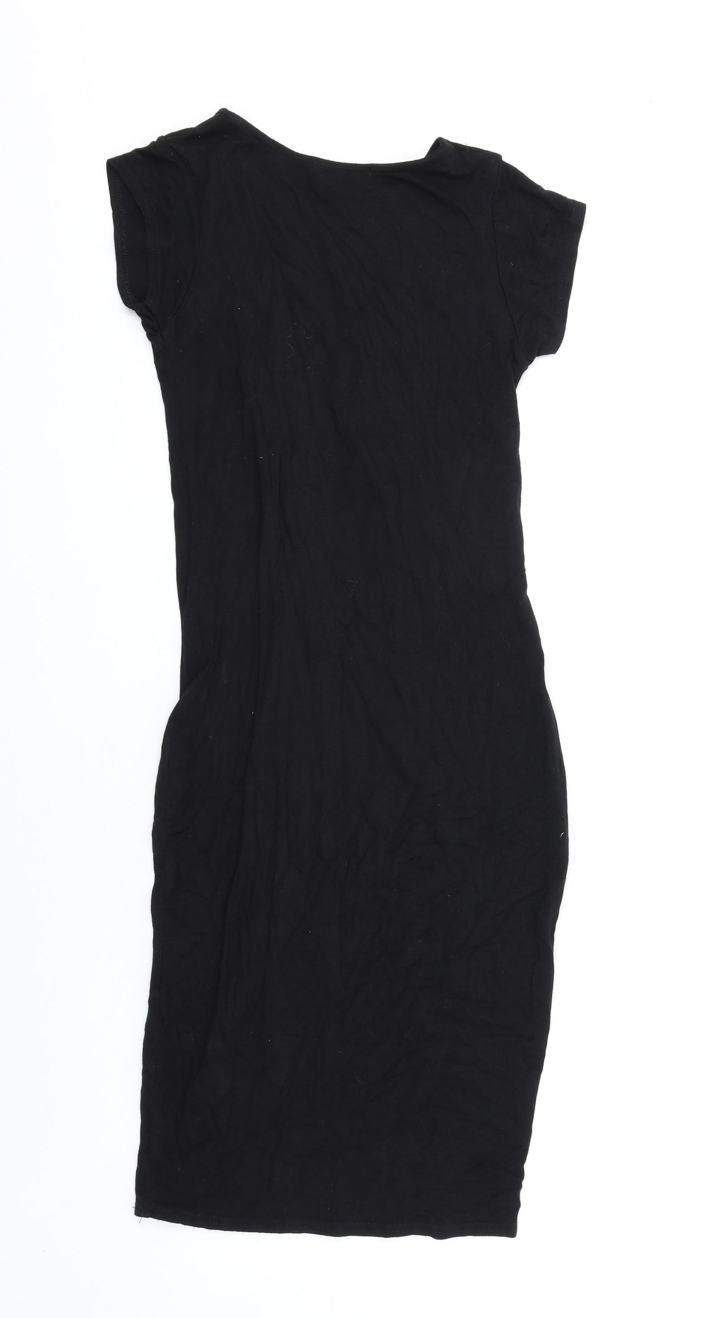 Select Womens Black Viscose Bodycon Size 10 Round Neck Pullover