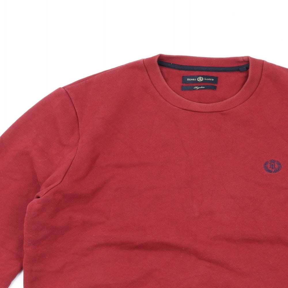 Henri Lloyd Mens Red Cotton Pullover Sweatshirt Size M