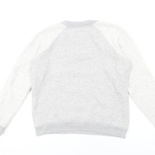 Jack Wills Womens Grey Cotton Pullover Sweatshirt Size 12 Pullover