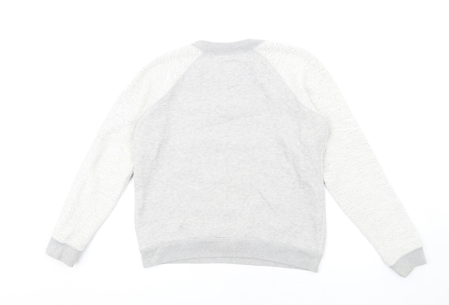 Jack Wills Womens Grey Cotton Pullover Sweatshirt Size 12 Pullover