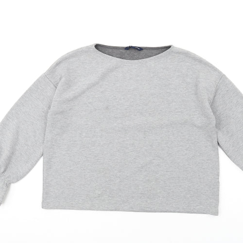 French Connection Womens Grey Polyester Pullover Sweatshirt Size S Pullover