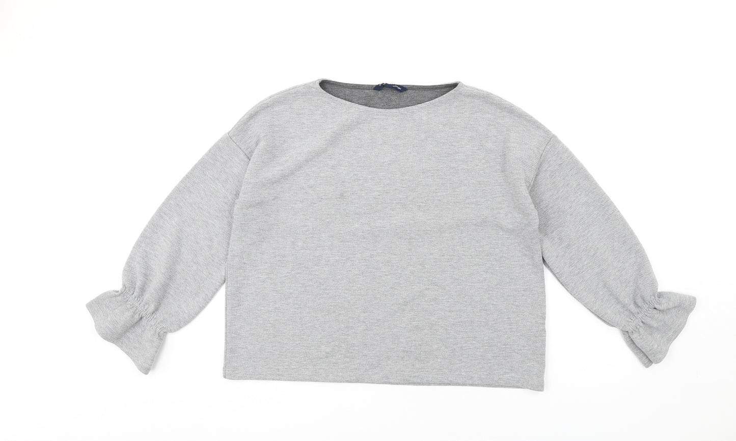 French Connection Womens Grey Polyester Pullover Sweatshirt Size S Pullover