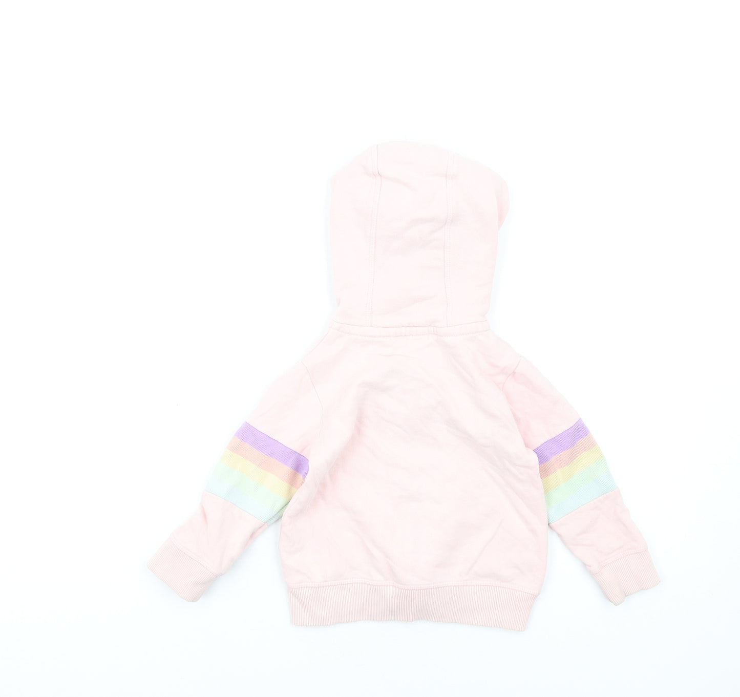 NEXT Girls Pink Cotton Full Zip Hoodie Size 3 Years Zip