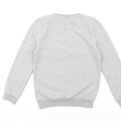 Disney Womens Grey Polyester Pullover Sweatshirt Size 2XS Pullover - Christmas Stitch