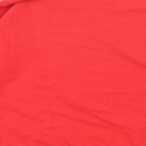 New Look Womens Red Cotton Pullover Sweatshirt Size 12 Pullover