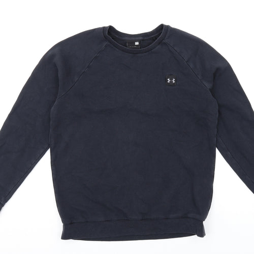 Under armour Mens Black Cotton Pullover Sweatshirt Size M