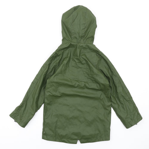 Lily & Dan Boys Green Rain Coat Coat Size 7-8 Years Zip