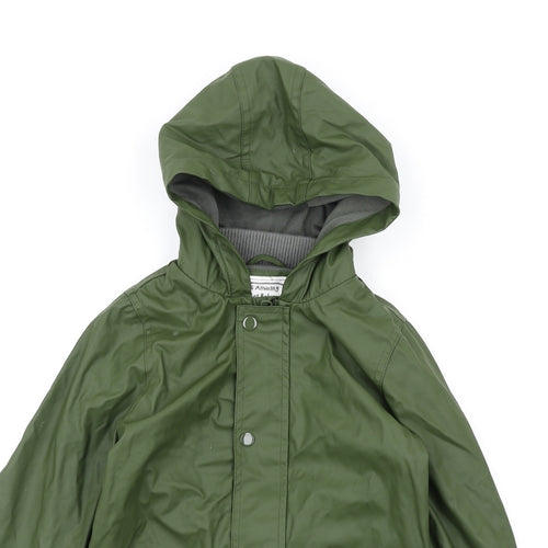 Lily & Dan Boys Green Rain Coat Coat Size 7-8 Years Zip