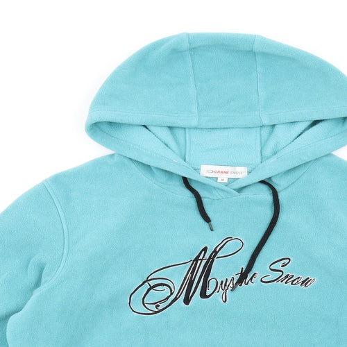 Crane Snow Womens Blue Polyester Pullover Hoodie Size M Pullover