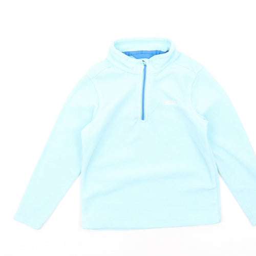Regatta Girls Blue Polyester Pullover Sweatshirt Size 7-8 Years Zip