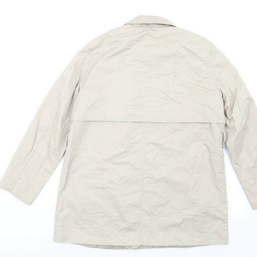 Zara Womens Beige Jacket Coat Size XL Zip