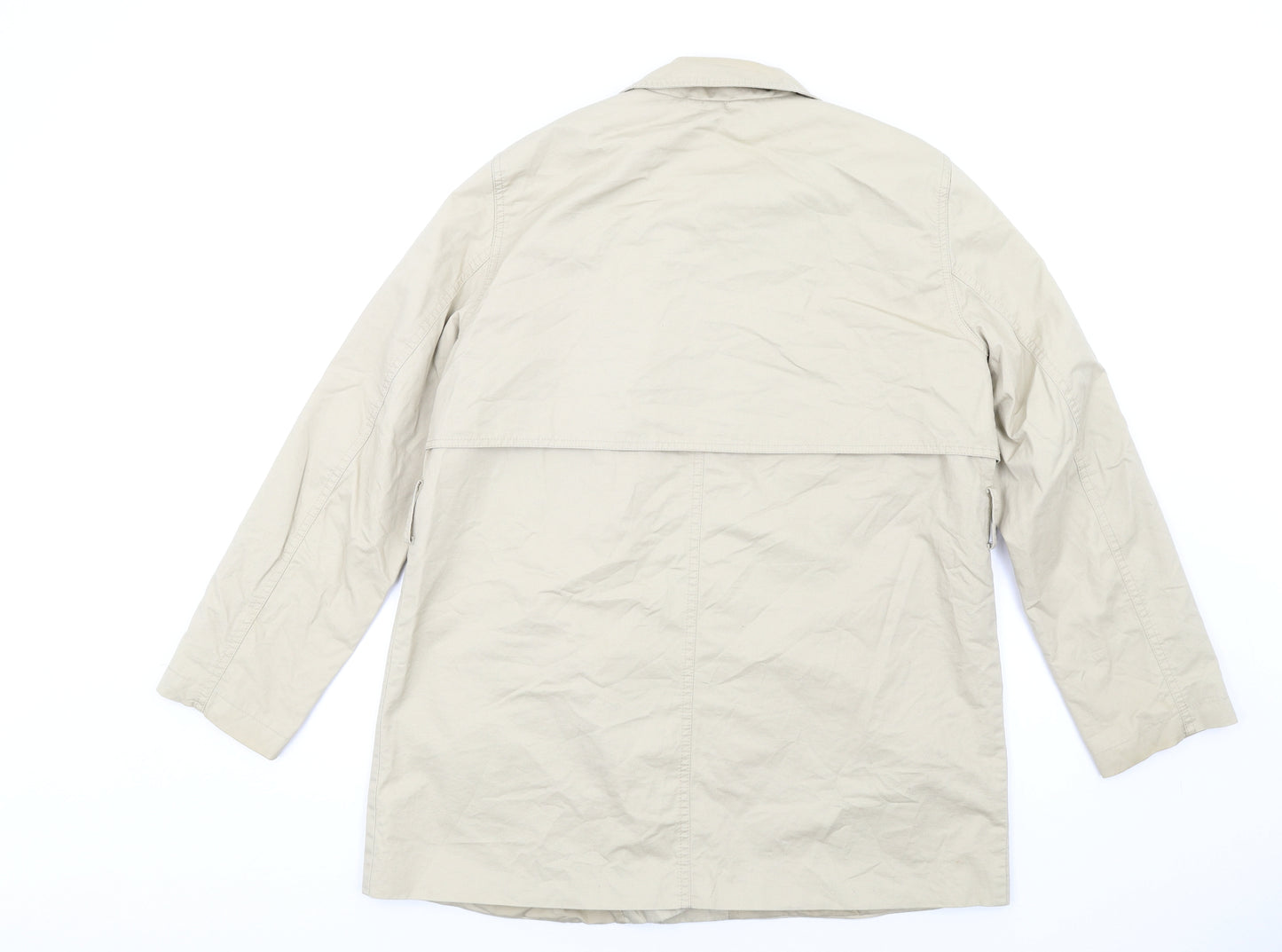 Zara Womens Beige Jacket Coat Size XL Zip