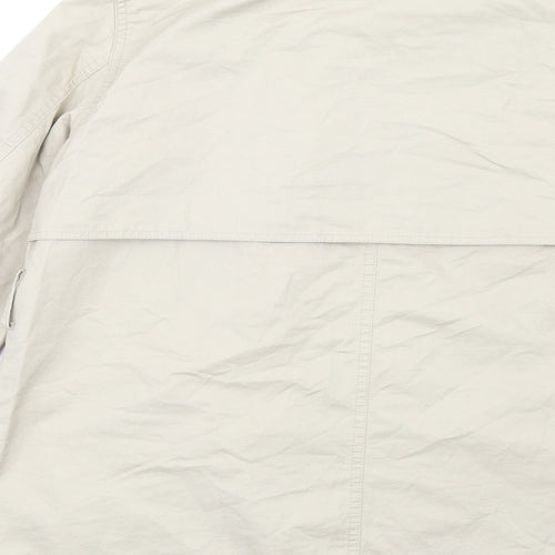 Zara Womens Beige Jacket Coat Size XL Zip