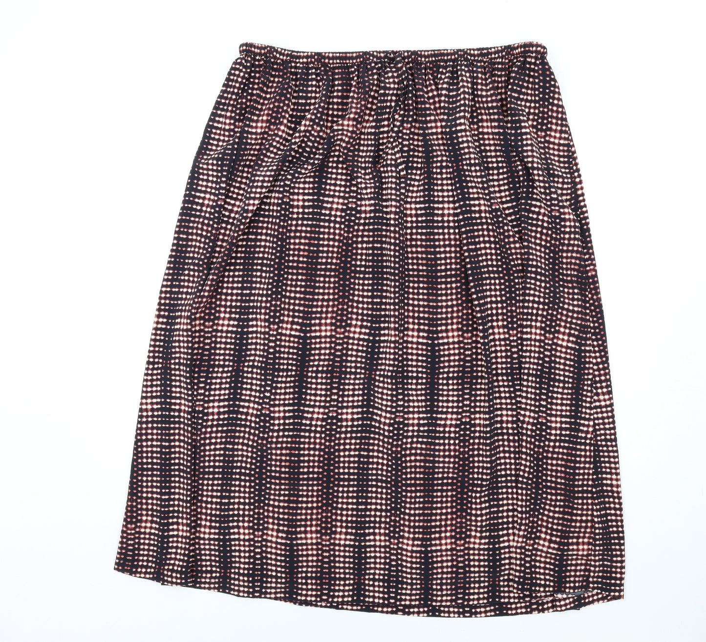 Per Una Womens Multicoloured Geometric Polyester A-Line Skirt Size 18 Drawstring