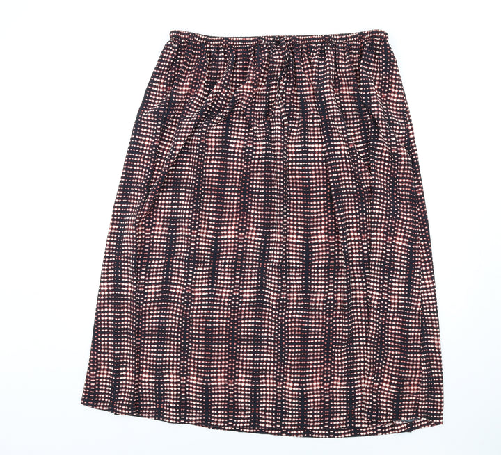 Per Una Womens Multicoloured Geometric Polyester A-Line Skirt Size 18 Drawstring