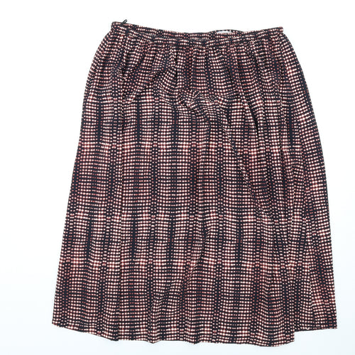 Per Una Womens Multicoloured Geometric Polyester A-Line Skirt Size 18 Drawstring