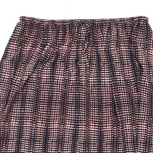 Per Una Womens Multicoloured Geometric Polyester A-Line Skirt Size 18 Drawstring