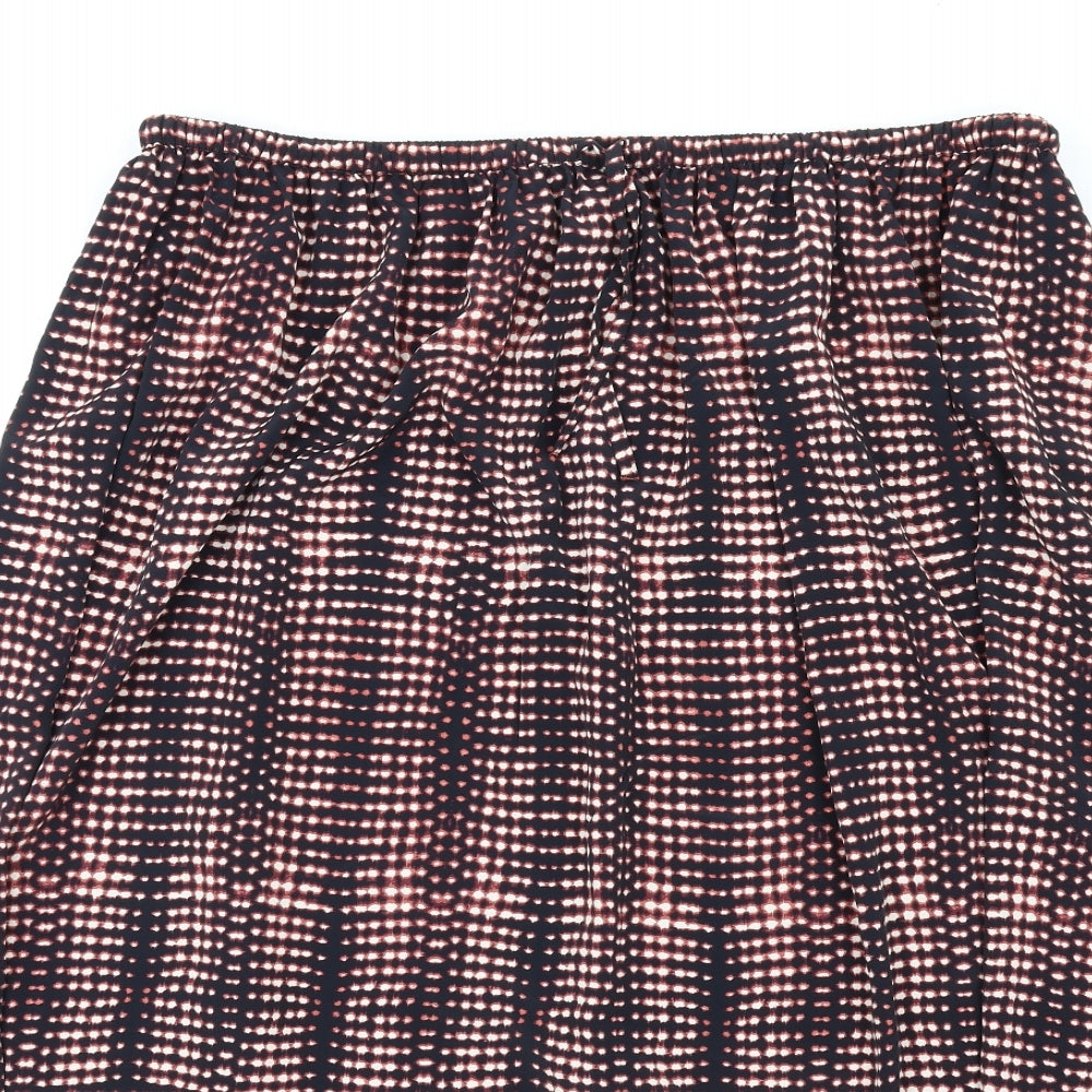 Per Una Womens Multicoloured Geometric Polyester A-Line Skirt Size 18 Drawstring
