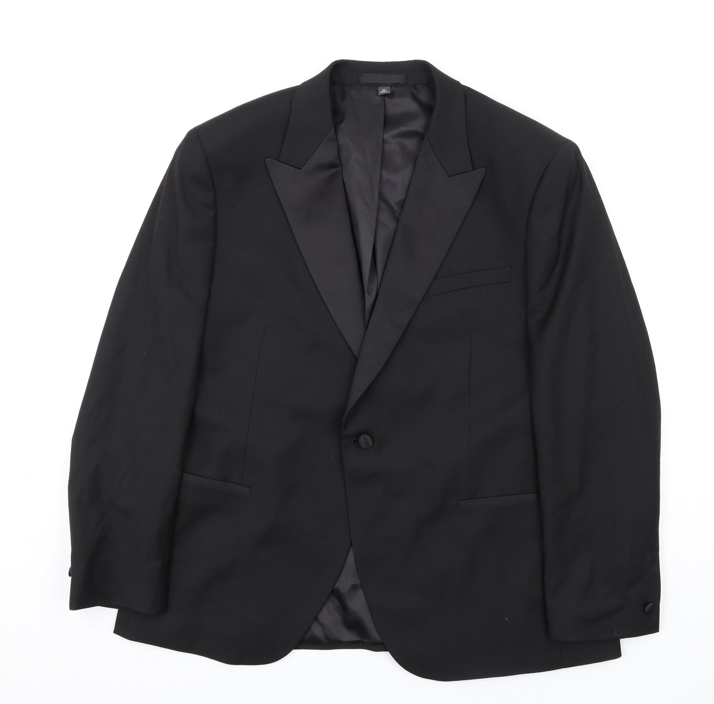 Marks and Spencer Mens Black Polyester Jacket Blazer Size 44 Regular