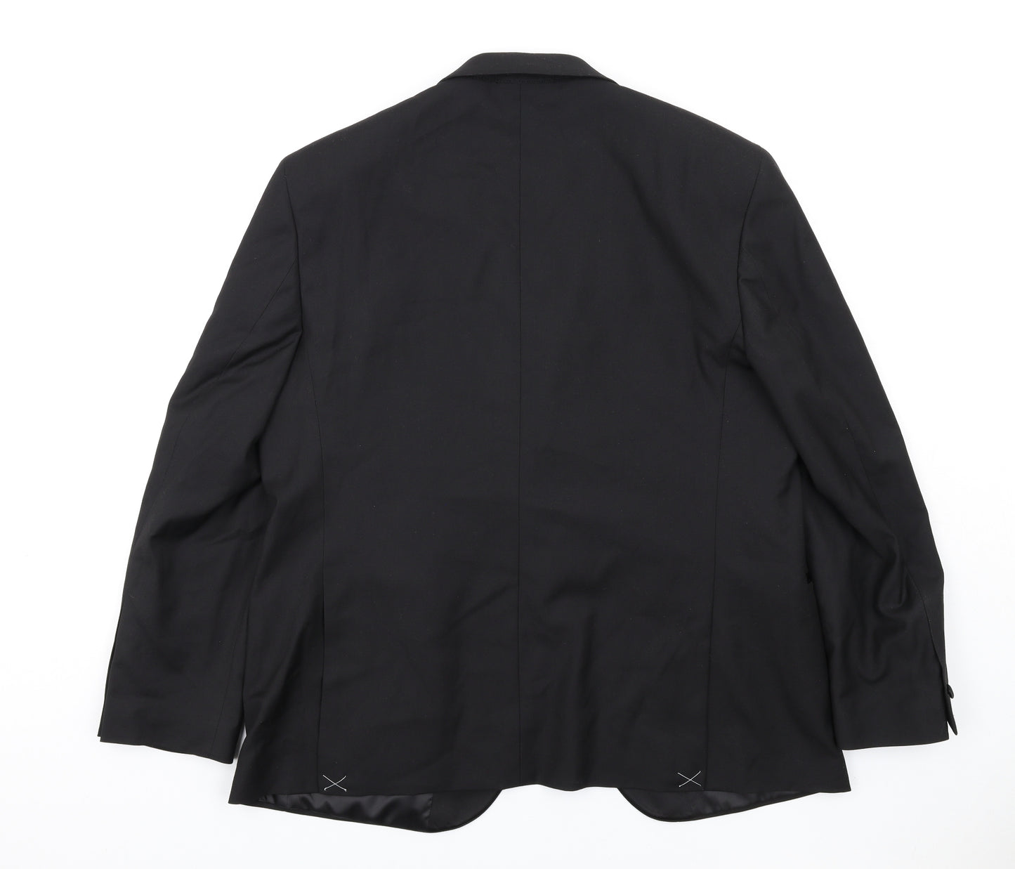 Marks and Spencer Mens Black Polyester Jacket Blazer Size 44 Regular