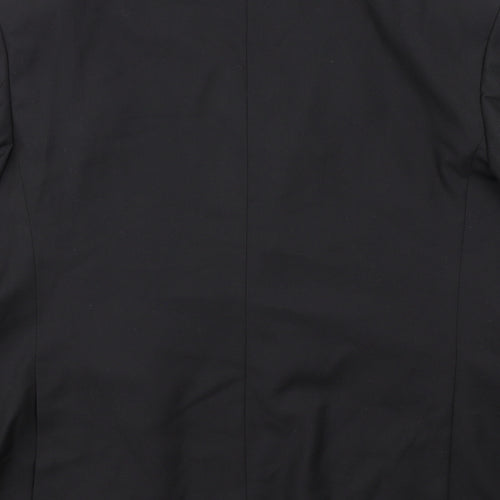 Marks and Spencer Mens Black Polyester Jacket Blazer Size 44 Regular