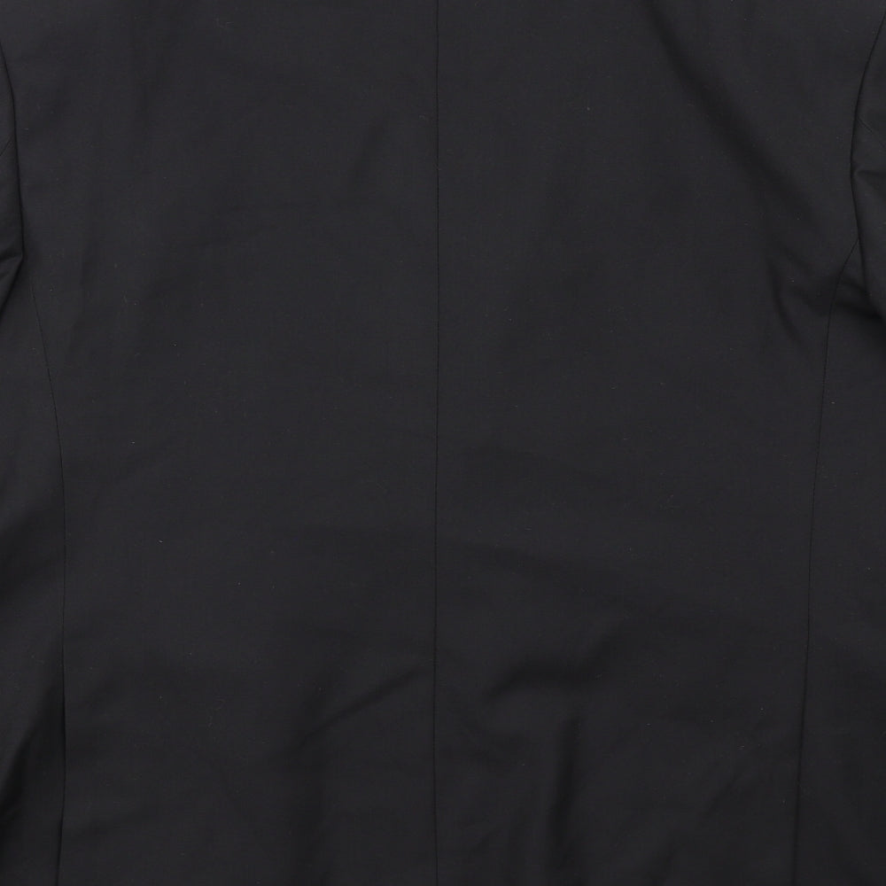 Marks and Spencer Mens Black Polyester Jacket Blazer Size 44 Regular