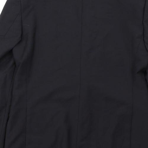 Marks and Spencer Mens Black Wool Jacket Blazer Size 38 Regular