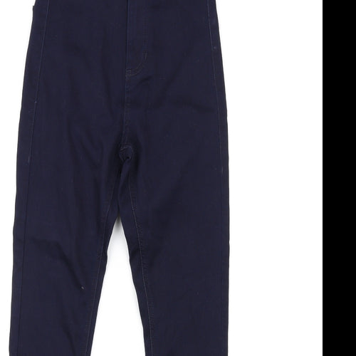 Marks and Spencer Womens Blue Cotton Skinny Jeans Size 6 L30 in Regular Zip