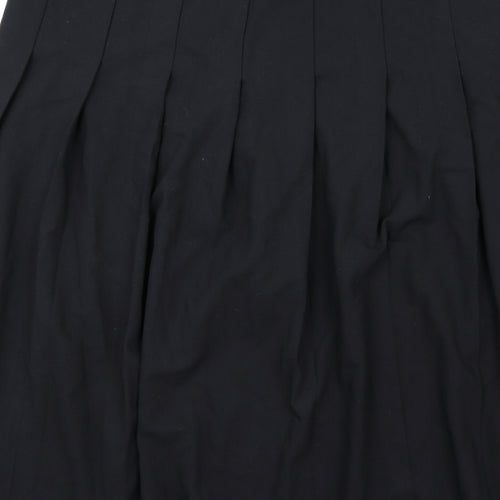 Marks and Spencer Womens Black Polyester Pleated Skirt Size 22 Zip