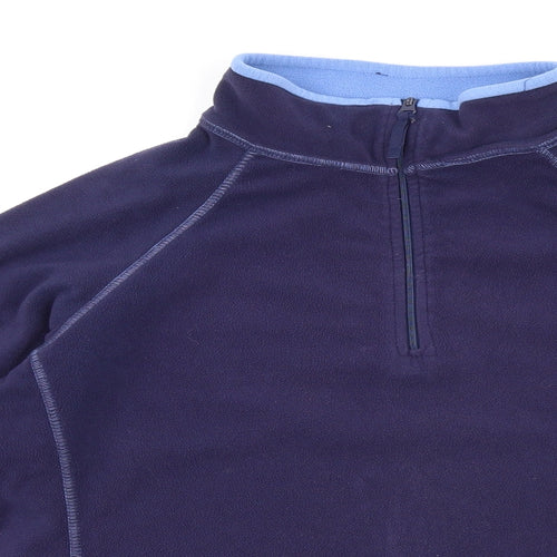Mountain Warehouse Womens Blue Polyester Pullover Sweatshirt Size 16 Zip