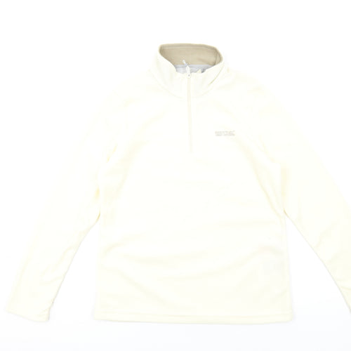 Regatta Womens Ivory Polyester Pullover Sweatshirt Size 12 Zip