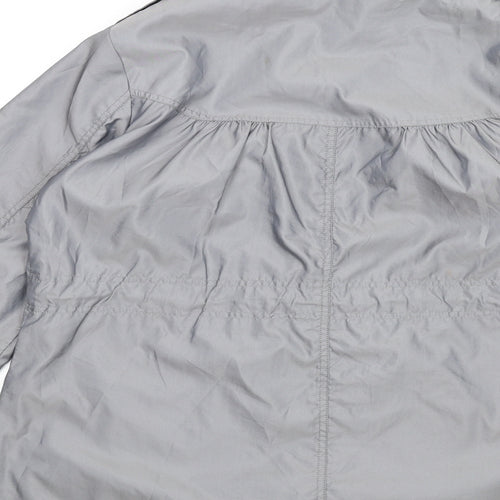 M&Co Womens Grey Rain Coat Coat Size 14 Zip